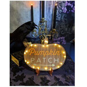 Wooden Pumpkin Patch Sign Lit Indoor Decorative Halloween Wall Decor Target 2018